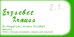 erzsebet krauss business card
